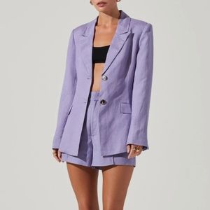 ASTR the label AYRA Lavender button front blazer